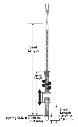 Watlow Adjustable Spring Thermocouple