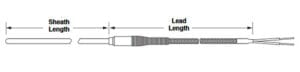 Watlow AF Style Mineral Insulated Dual Element Thermocouple